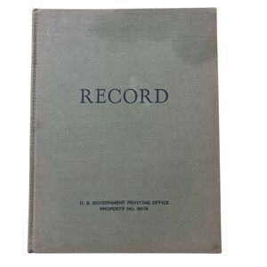 U.S. Government Printing Office Property No. 50178 Unused Record Book *Read*